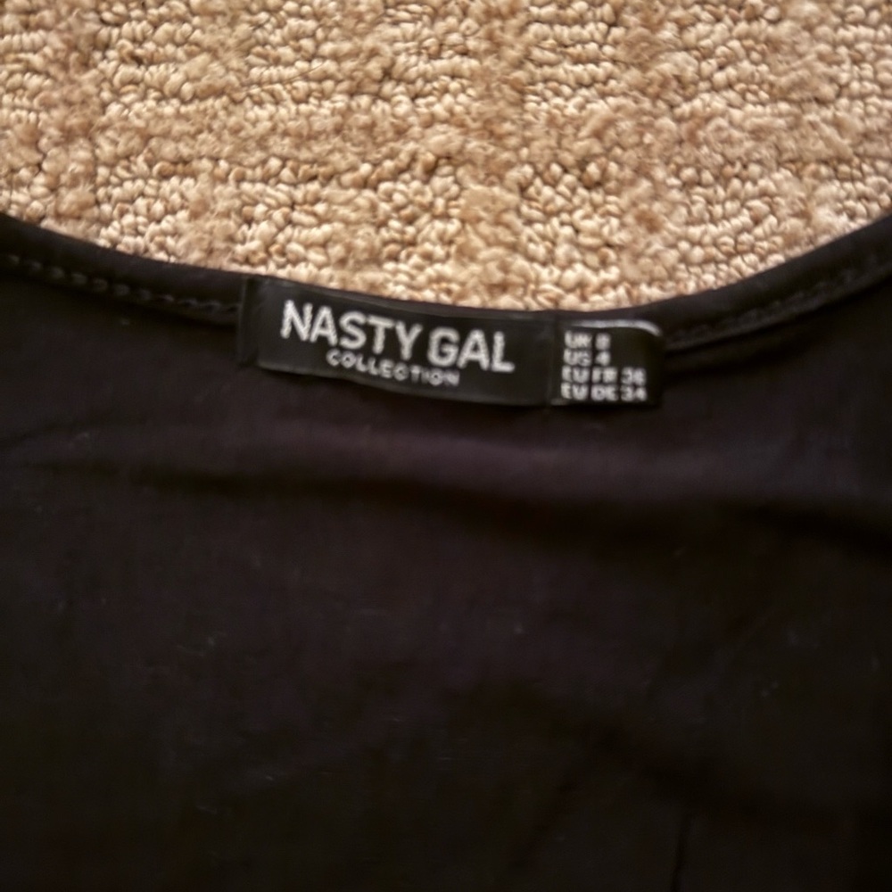 Nasty Gal Black Wrap Crop Top - Picture 2 of 3